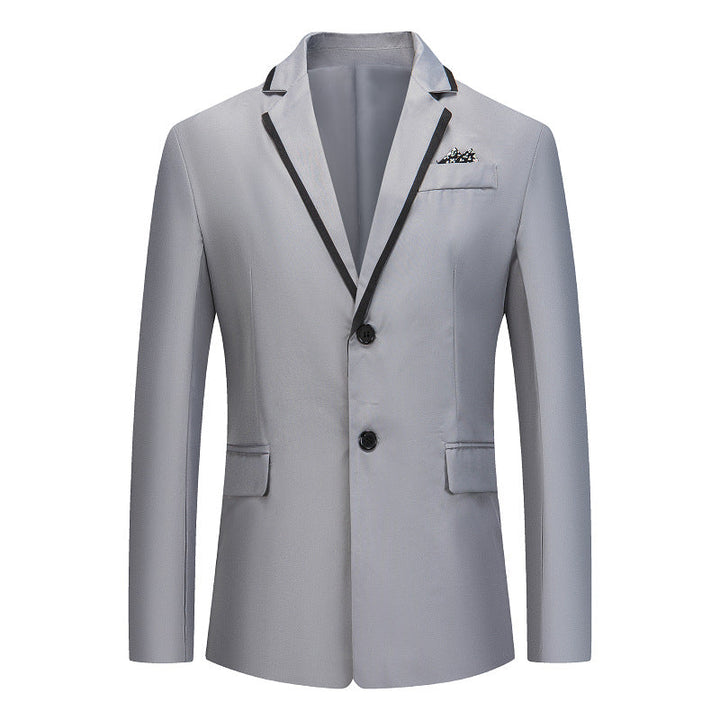 Herren eleganter smoking blazer mit kontrastierenden Details und praktischen Taschen Drune