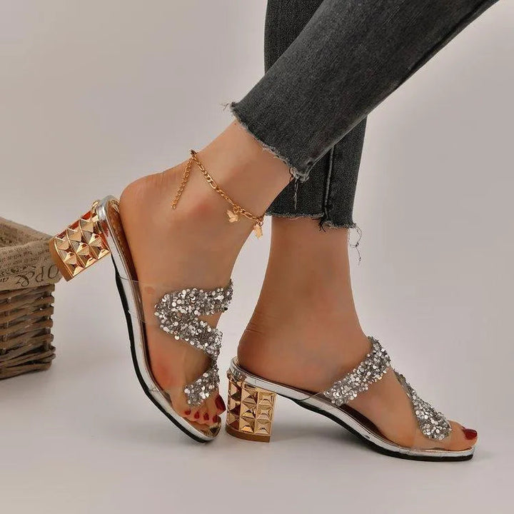 Drune | Sandalen mit Absätzen und Pailletten