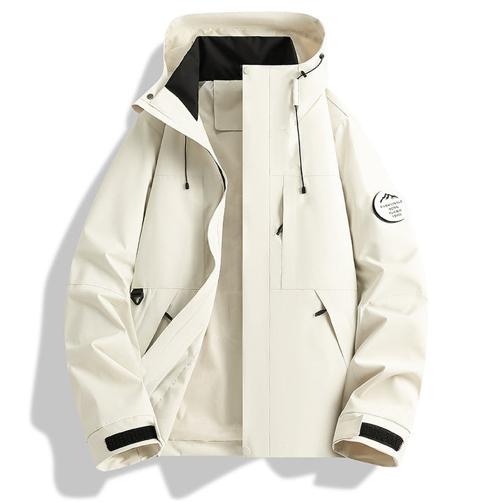 Herren Wasser- und Winddichte Softshell-Outdoorjacke mit verstellbarer Kapuze Drune
