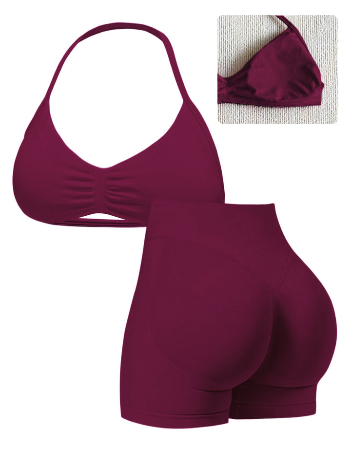 Damen Sportlicher Bikini mit gepolstertem Oberteil und hoher Taille Drune