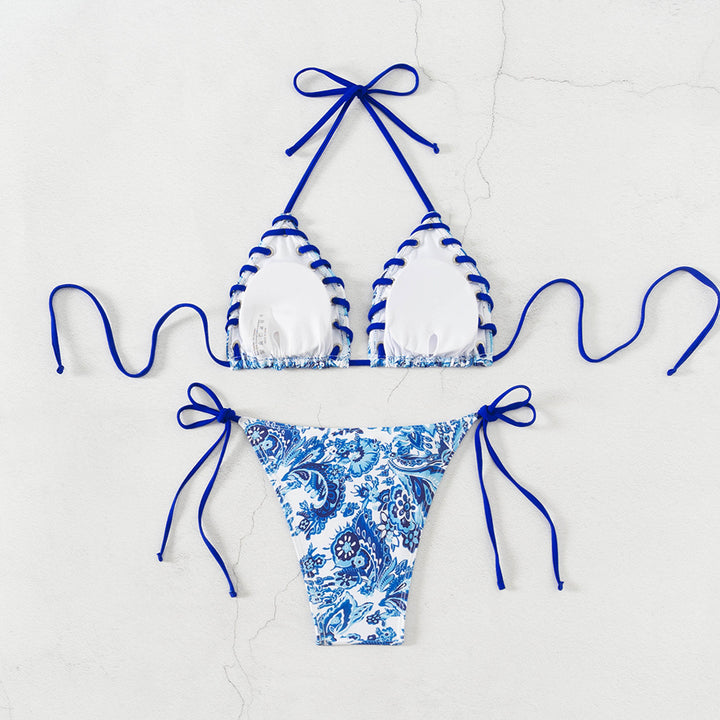 Damen Triangel-Bikini mit verspieltem Schnürdesign Drune
