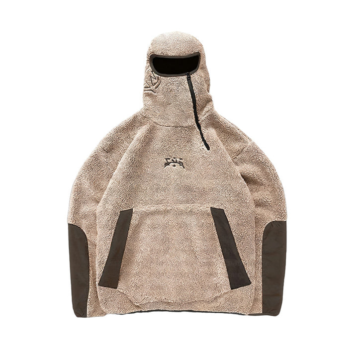 Damen Fleece-Pullover mit hohem Kragen und praktischen Taschen Drune
