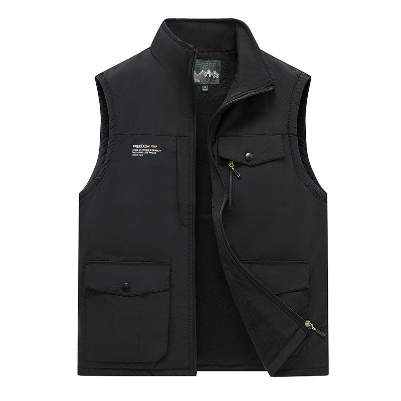 Herren Leichte Outdoor-Weste mit hochschließendem Kragen und praktischen Taschen Drune