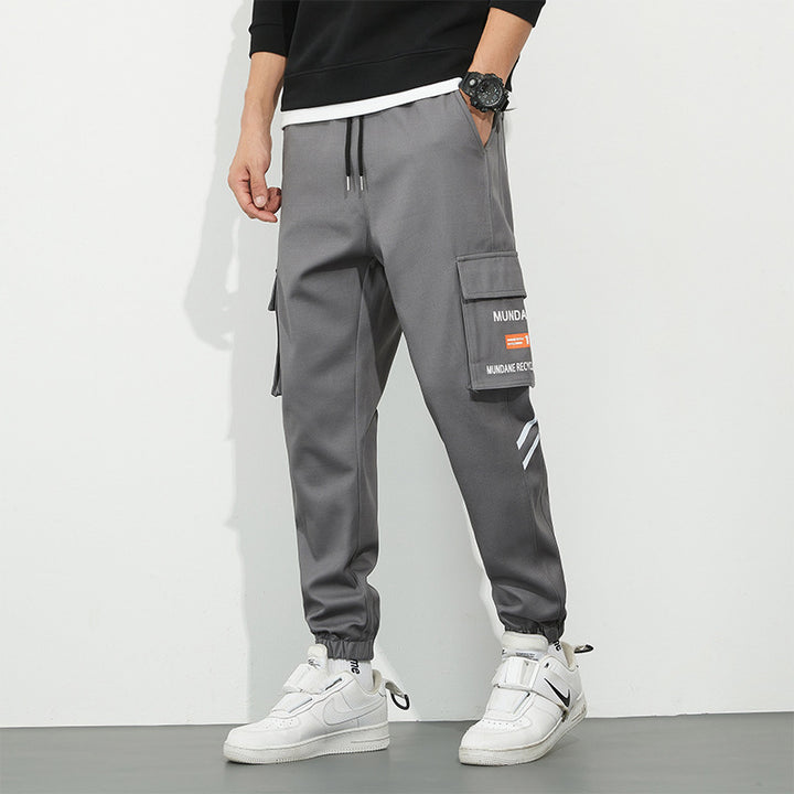 Herren Urbanes Camouflage-Jogger mit Utility-Taschen und elastischem Knöchelsaum Drune