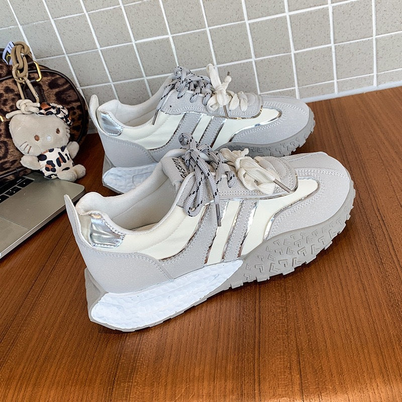 Damen Chunky Sneaker mit rutschfester Sohle und atmungsaktivem Obermaterial Drune