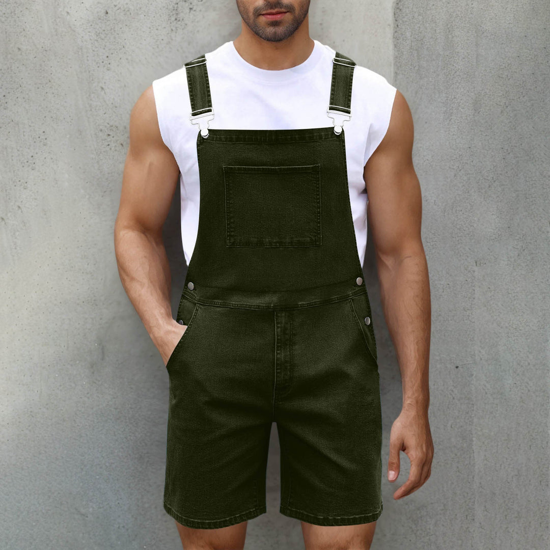 Herren Lässige Denim-Latzhose Drune