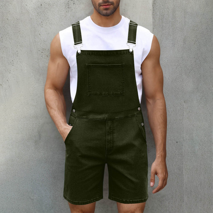 Herren Lässige Denim-Latzhose Drune