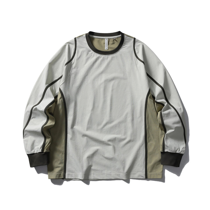 Unisex Funktionales Longsleeve im Oversize-Layering-Stil mit Flachnähten und Rippbündchen Drune