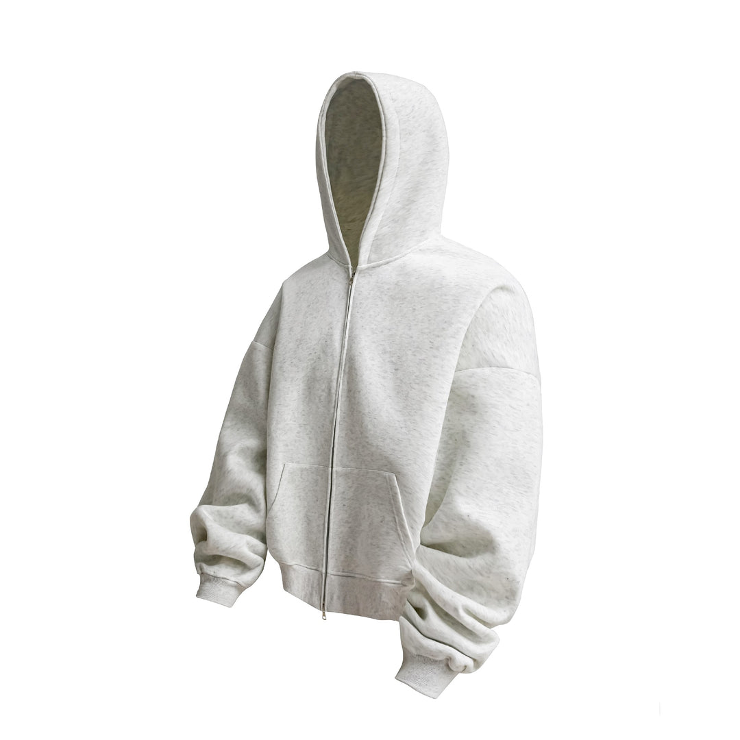 Unisex Oversized Kapuzen-Zipjacke mit Thermalfleece und Kängurutasche Drune