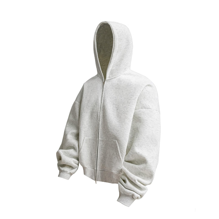 Unisex Oversized Kapuzen-Zipjacke mit Thermalfleece und Kängurutasche Drune