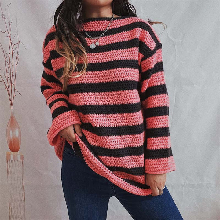 Drune | Gestreifter Strickpullover Mit Sanften Farben