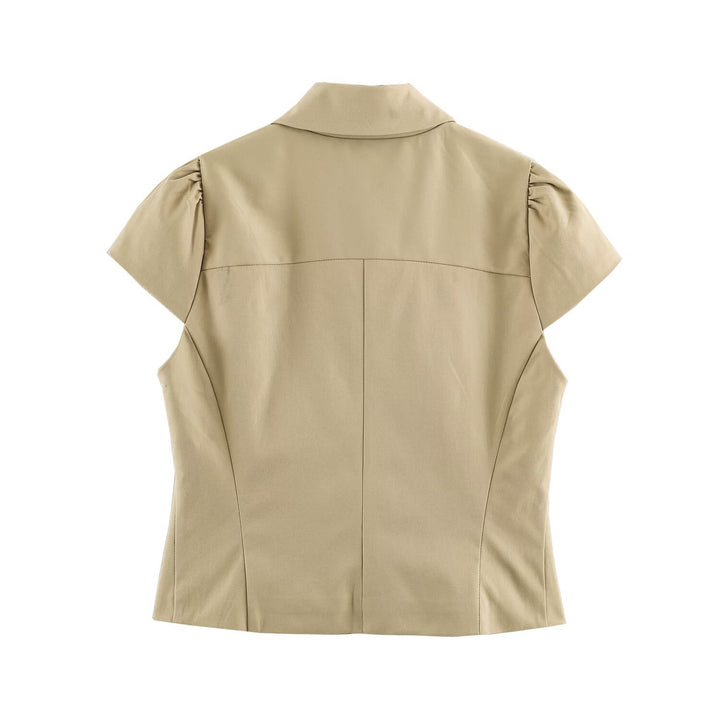 Damen Kurztaillierter Blouson mit hohem Funnelkragen und Tunnelzugtaillierung Drune