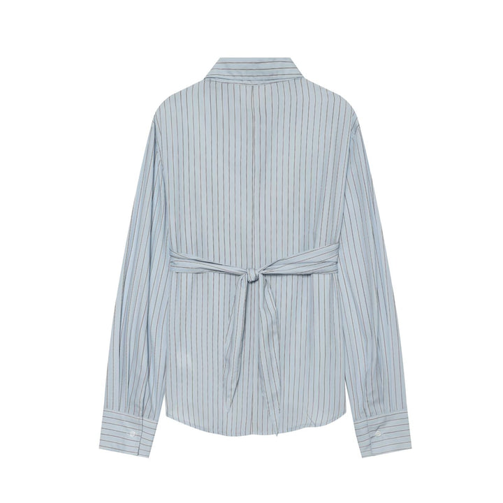 Damen Lässige Hemdbluse mit integriertem Bustier-Detail und feinem Streifenmuster Drune