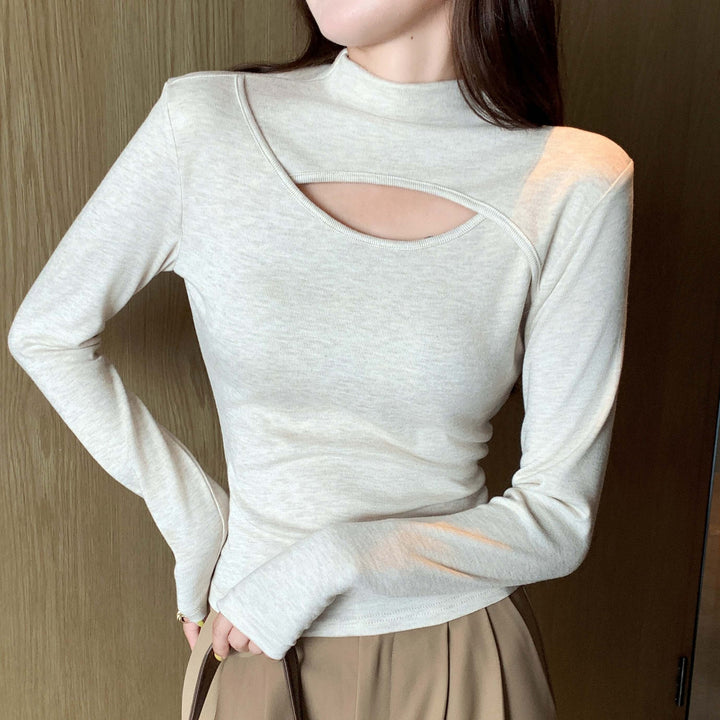 Damen Langarmshirt mit modischem Cut-Out Drune