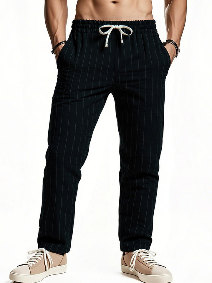 Herren komfortable Freizeithose mit gestreiftem Design Drune