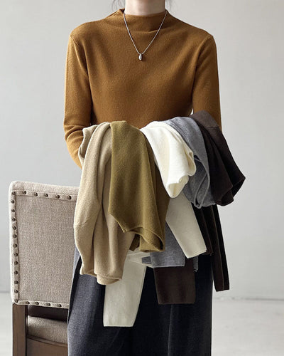 Drune Halbturtleneck gebürsteter Soft-Touch-Pullover