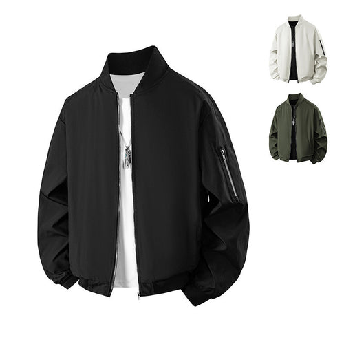 Herren Modische Übergangsjacke mit Reißverschluss Drune