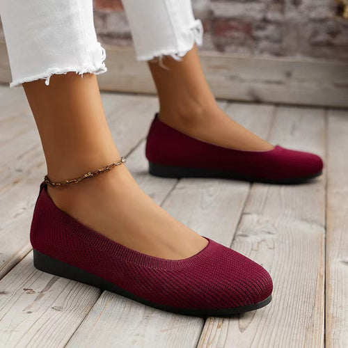 Damen bequeme Textil-Ballerinas im modernen Rippendesign Drune