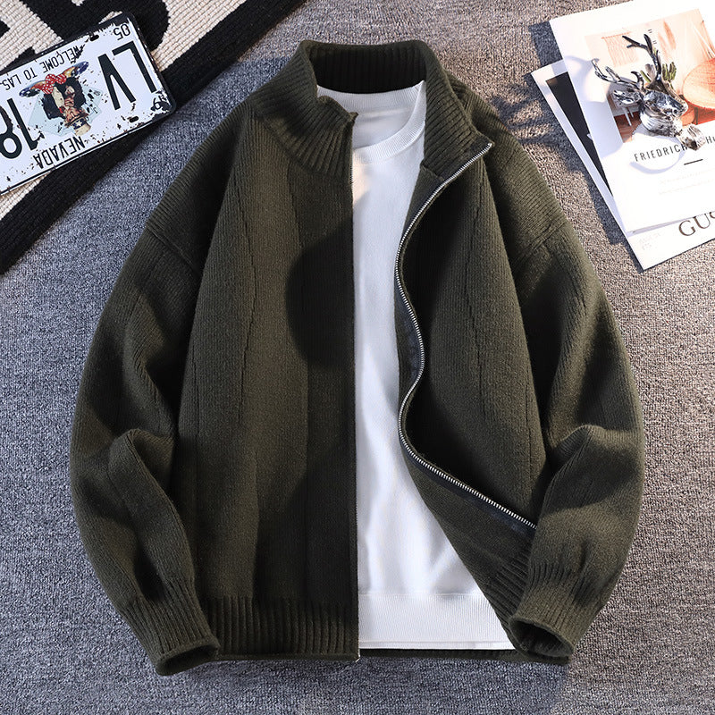 Herren Lässiger Windbreaker mit hochgeschlossenem Reißverschluss Drune