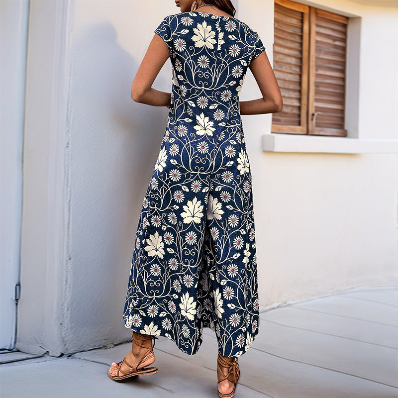 Damen Jumpsuit mit floralem Muster und praktischen Taschen Drune
