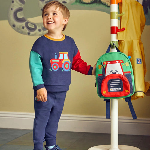 Jungen Sweatshirt- und Jogginghose-Set mit aufregendem Traktor-Design Drune