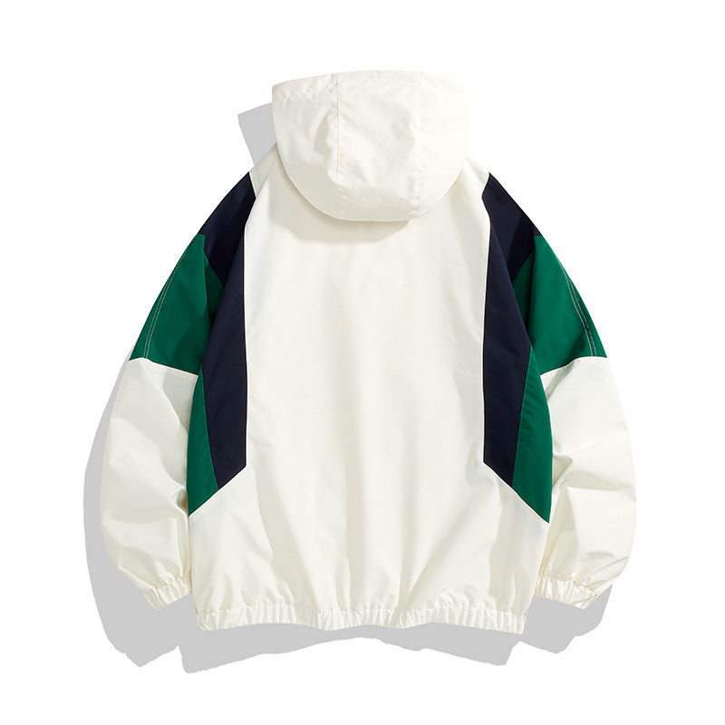 Damen Sportjacke mit Kapuze und Farbblock-Design Drune