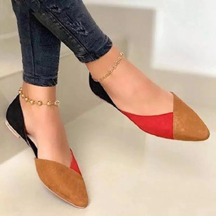 Damen Ballerinas im modernen Farbblockdesign Drune