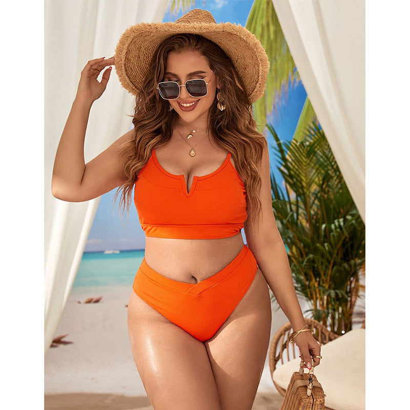 Damen Bikini-Set mit hoch geschnittenem Höschen und elegantem Crop-Oberteil Drune