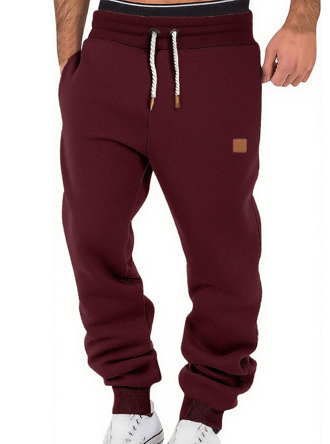 Herren Relax-Fit Fleece-Jogginghose mit Bündchen und Kordelzug Drune
