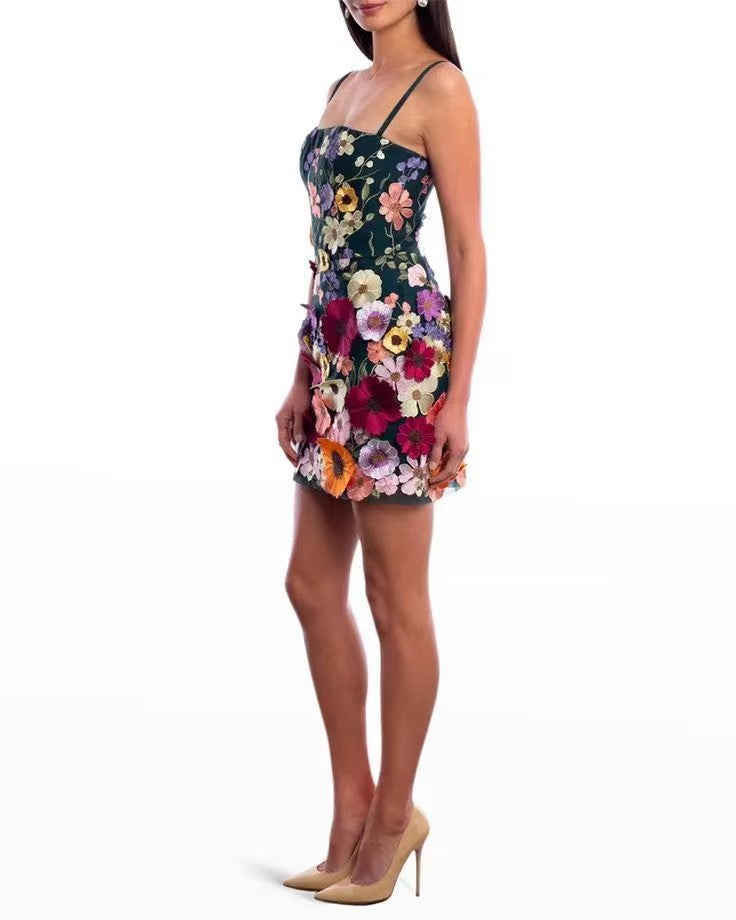 Damen Hochzeitskleid mit verführerischem floralem Design und transparenten Ärmeln Drune