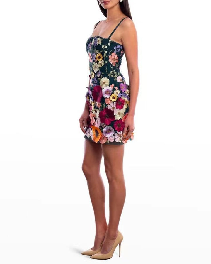 Damen Hochzeitskleid mit verführerischem floralem Design und transparenten Ärmeln Drune