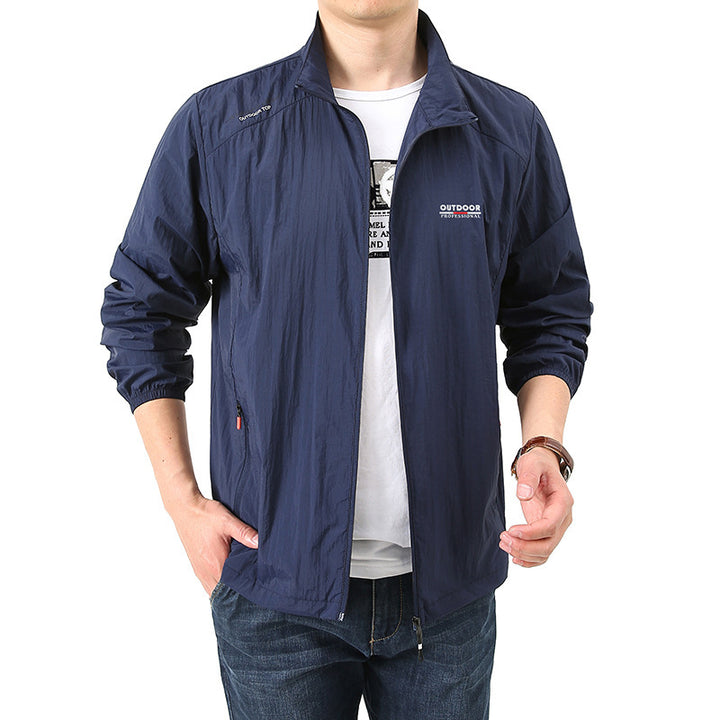 Herren Leichte Outdoorjacke mit verstellbarem Kragen Drune