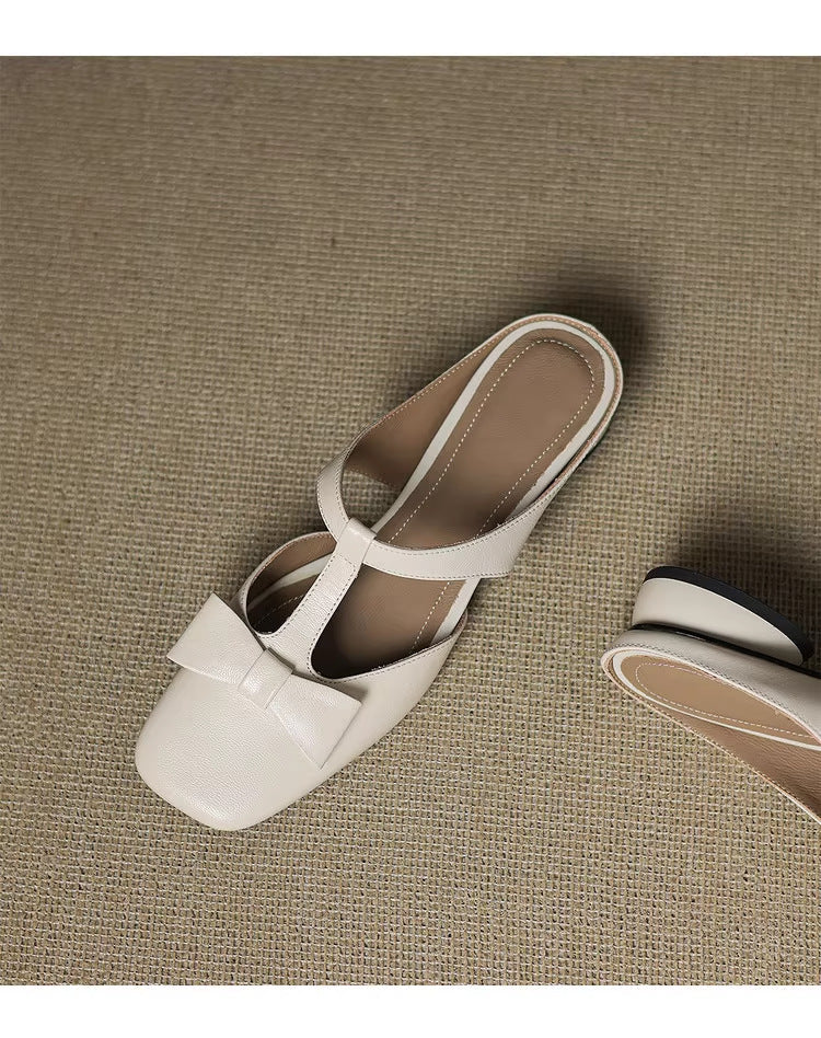 Damen Slingback-Pantoletten mit elegantem Schleifen-Design Drune