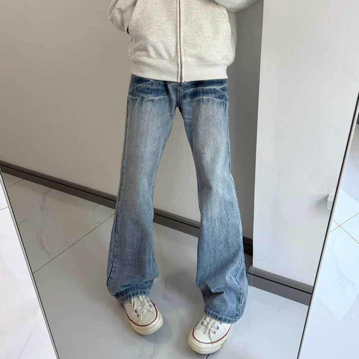 Damen Modische Flared Jeans Drune