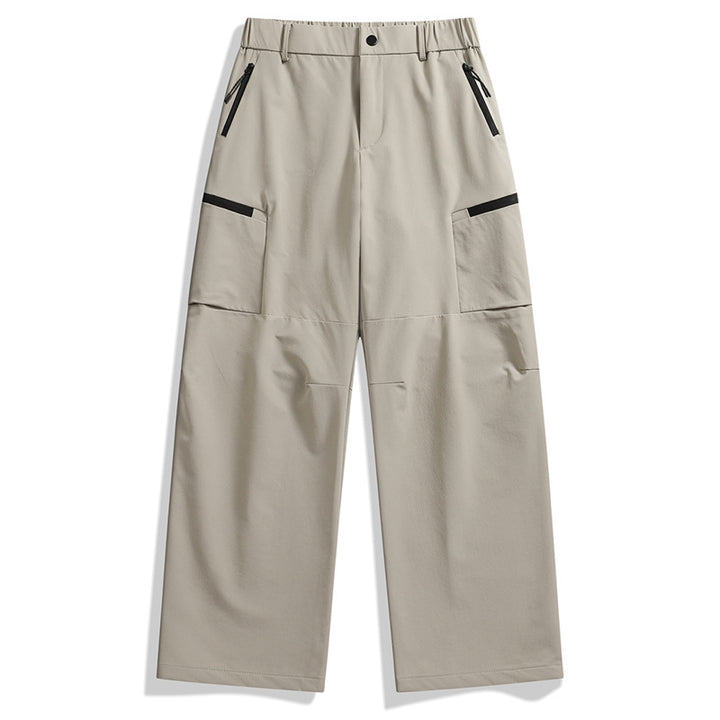 Herren Technische Utility-Cargo-Hose mit weitem Bein, elastischem Bund & Reißverschlusstaschen Drune