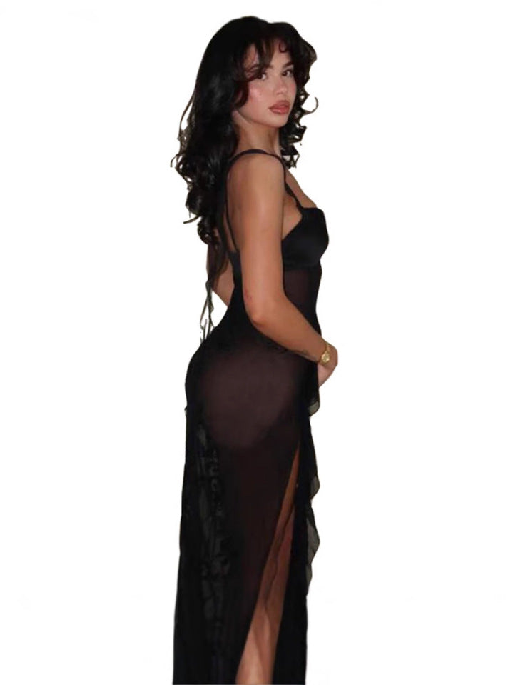 Damen Transparentes Strandkleid mit raffinierten Cut-Out-Details Drune