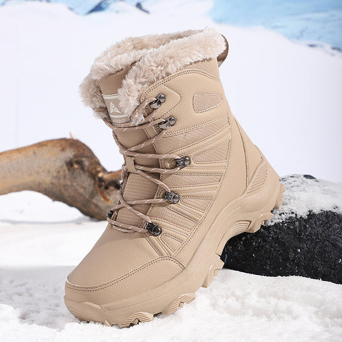 Damen Isolierte Winterstiefel mit rutschfester Sohle und warmem Innenfutter Drune