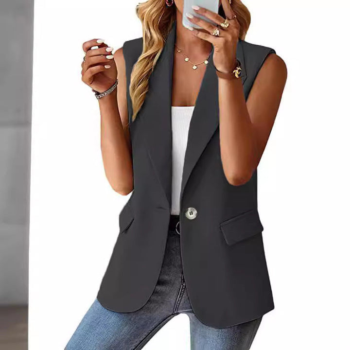 Damen ärmelloses Blazer Drune
