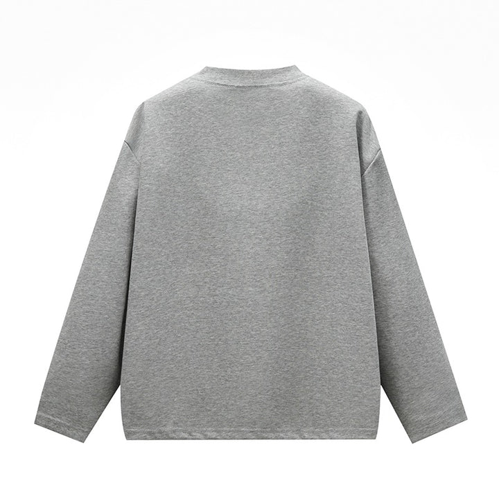 Unisex Oversize Rundhals-Sweatshirt mit Raglannähten und feiner Struktur Drune