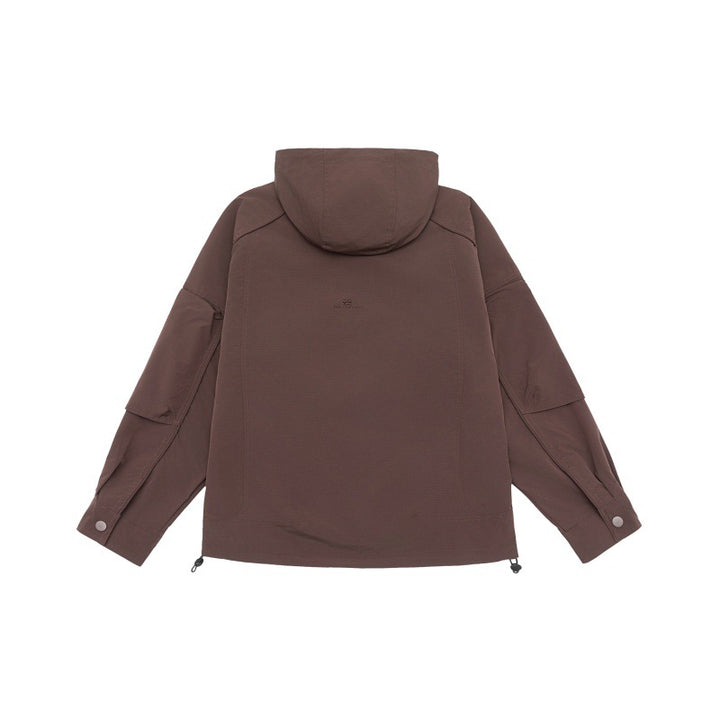 Unisex Technische Kapuzen‑Fieldjacke im Boxy‑Cut mit verdeckter Front und Multifunktions‑Taschen Drune