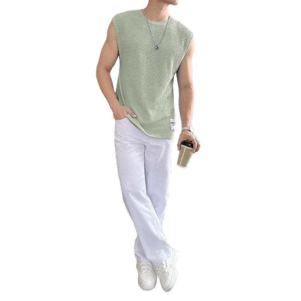 Herren ärmelloses Struktur-T-Shirt Drune
