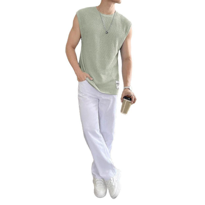 Herren ärmelloses Struktur-T-Shirt Drune