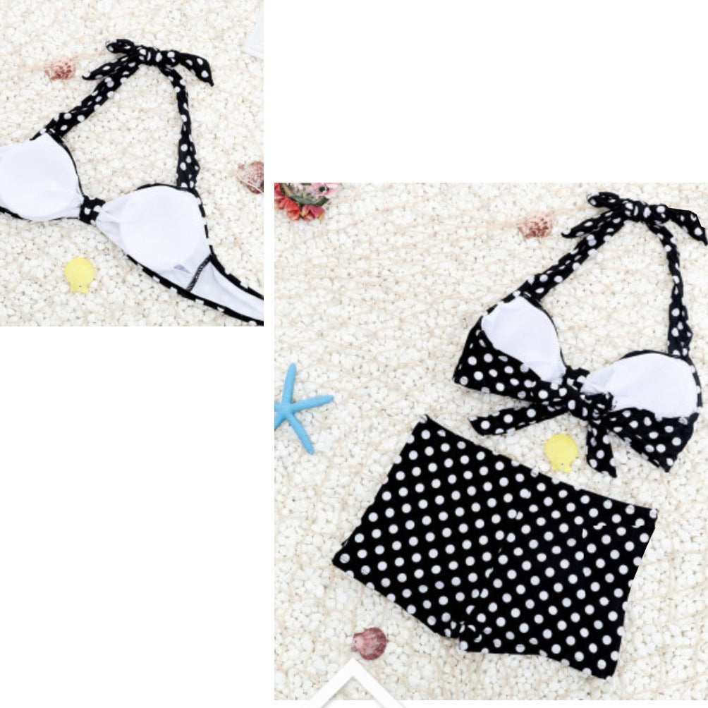 Damen Bikini-Set mit gepolstertem Oberteil und hochgeschnittenem Höschen Drune