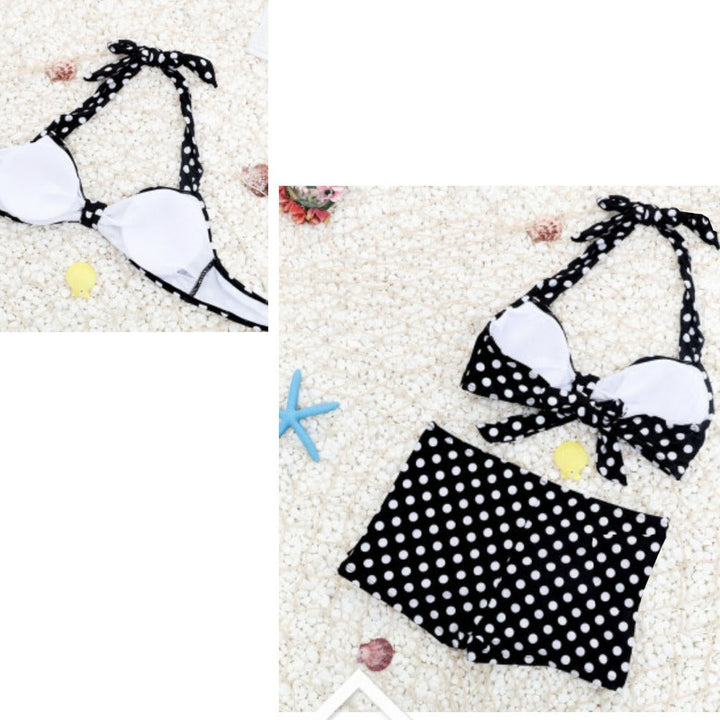 Damen Bikini-Set mit gepolstertem Oberteil und hochgeschnittenem Höschen Drune