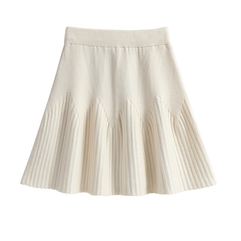 Damen Plissee-Rock mit weichem Material und elegantem Wellenmuster Drune