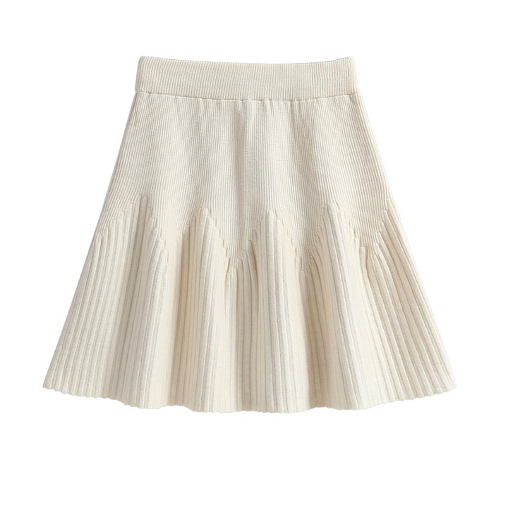 Damen Plissee-Rock mit weichem Material und elegantem Wellenmuster Drune
