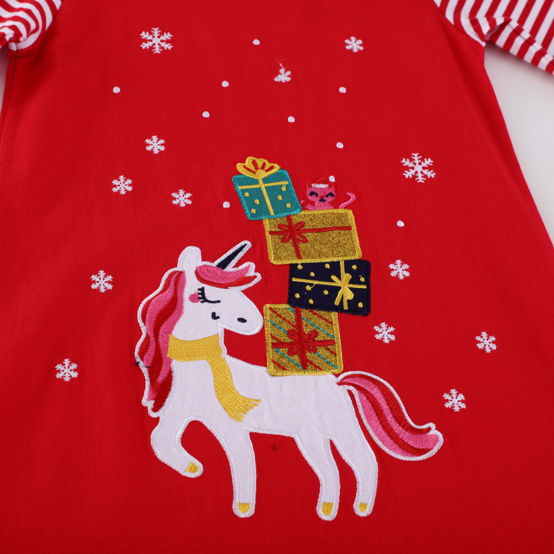 Mädchen Tüllkleid mit verspieltem Einhorn-Motiv und festlicher Grafik Drune