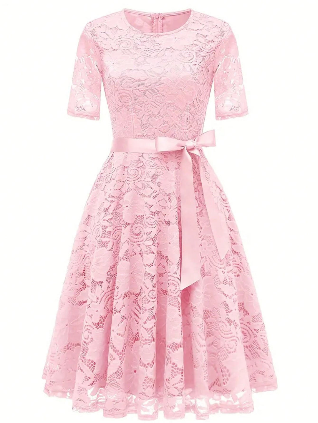 Drune | Elegantes V-förmiges Spitzenabendkleid