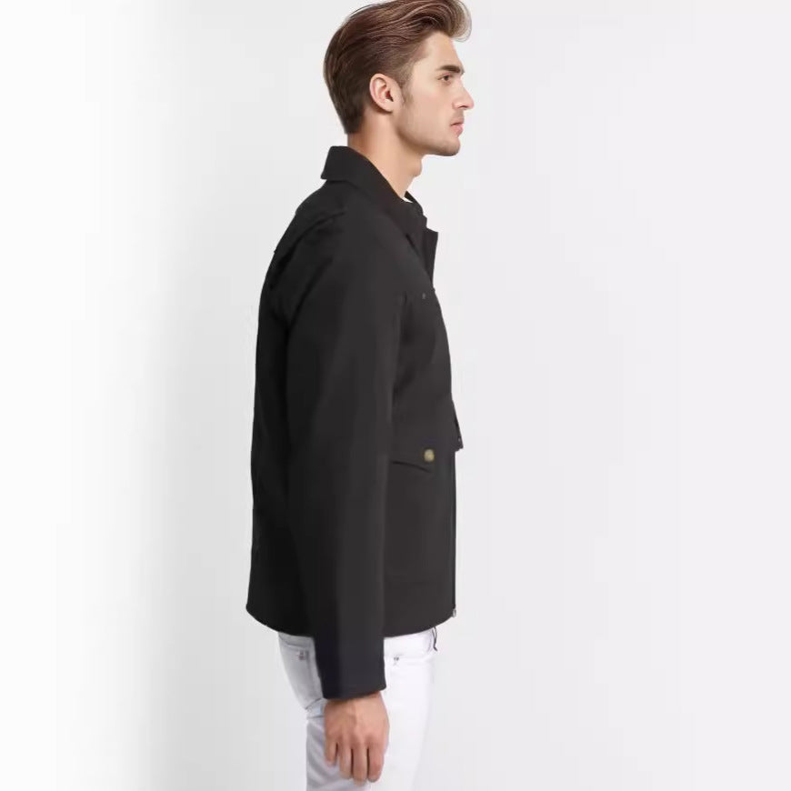 Herren lässige Utility-Jacke mit praktischen Taschen und robustem Design Drune