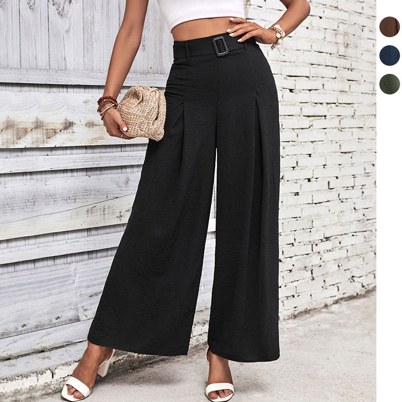 Damen Weitgeschnittene Hose mit Taillenkordel Drune